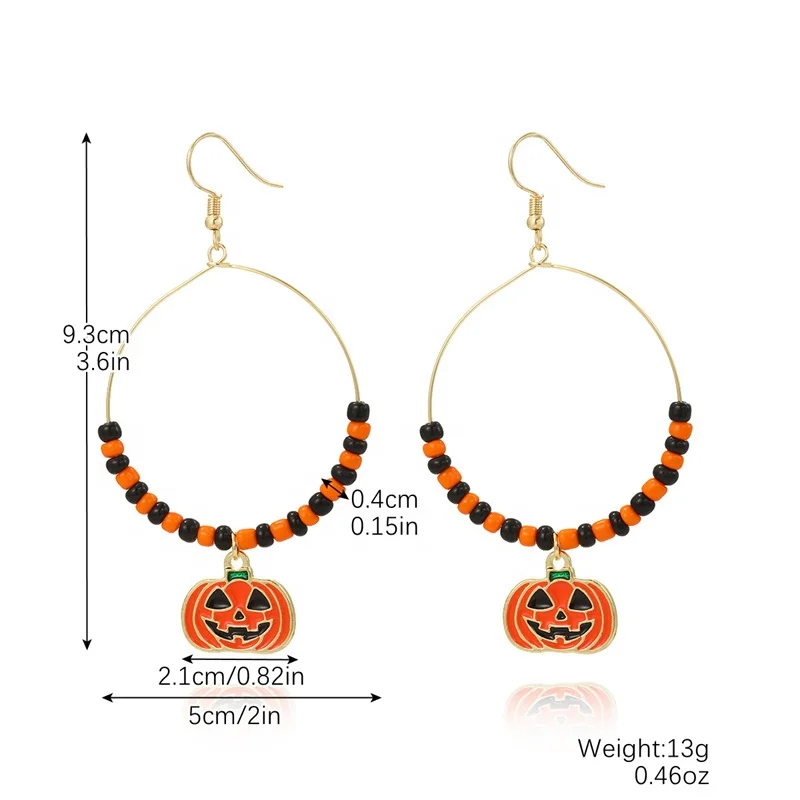 Best Seller Halloween Earrings Set Skeleton Pumpkin Spider Ghost Drop Earring Gold Earring Party Gifts