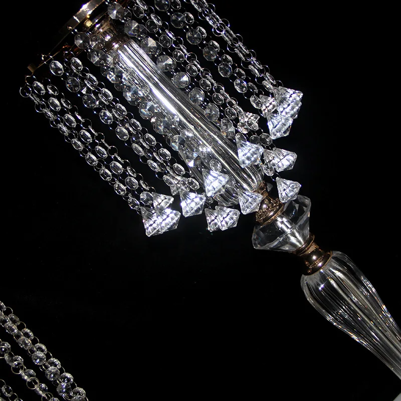 wedding crystal centerpieces metal flower chandeliers acrylic flower stand table centerpiece aisle road lead