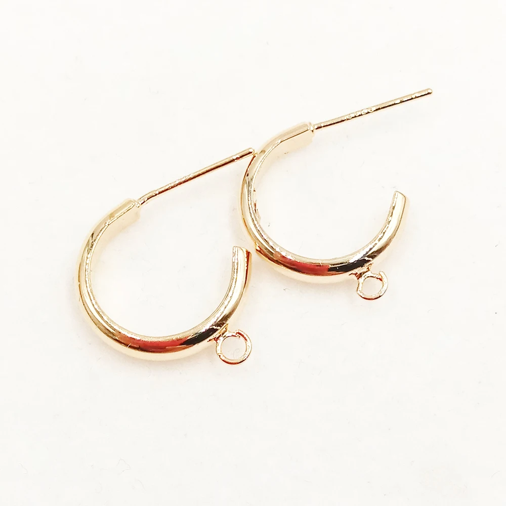 bulk price 100% real 925 Sterling Silver stud Jewelry Findings drop earring hook, DIY Earrings Accessories,moon shape