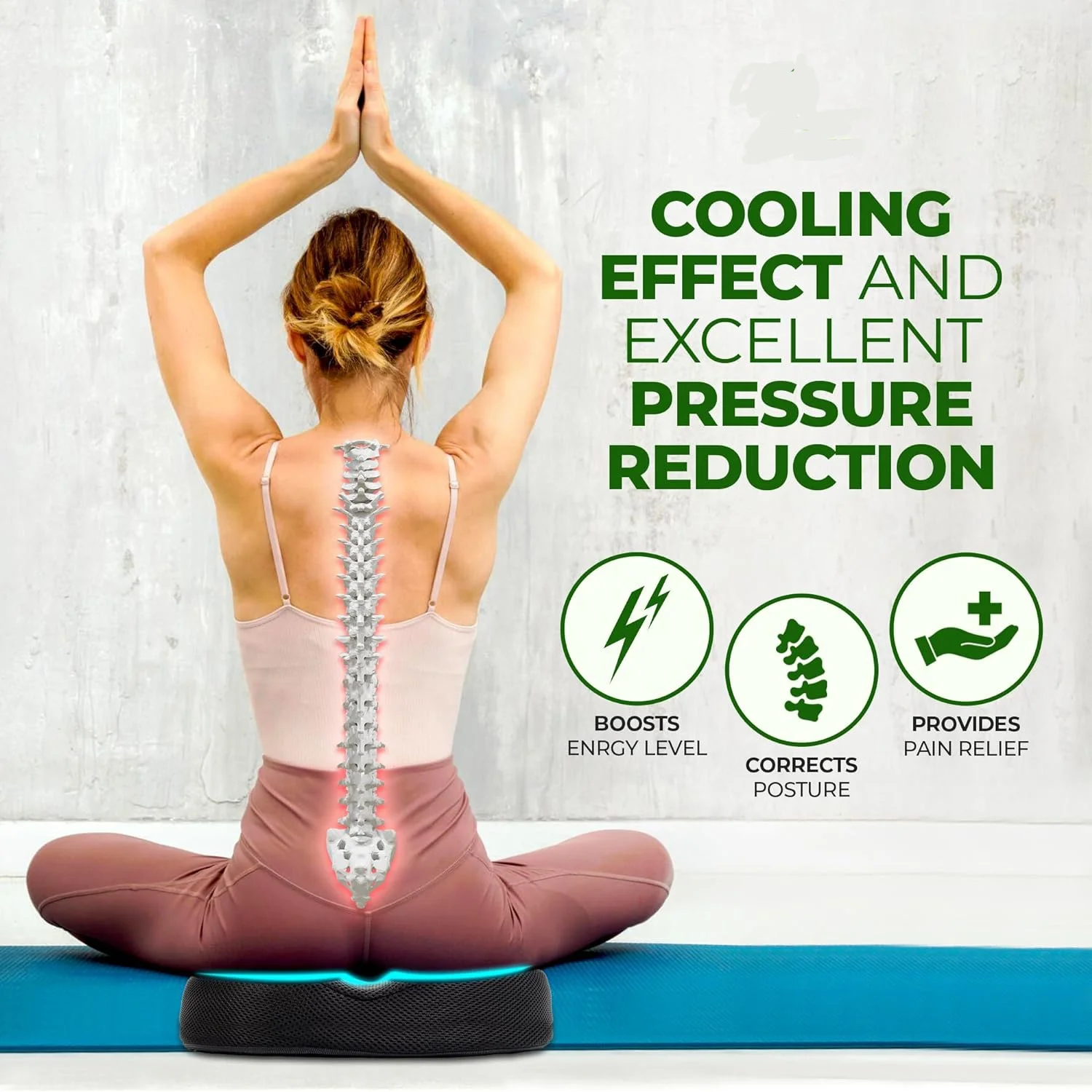 JYM Factory Direct Orthopedic Donut Chair with Cooling Pad Memory Foam Gel Pillow Lumbar Pillows & Seat Cushions