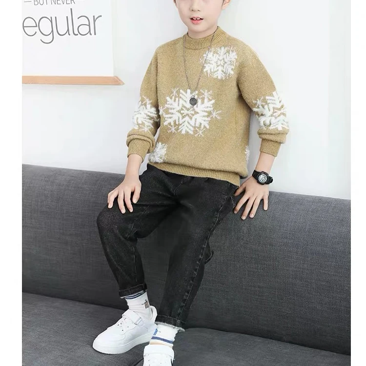 High Quality Winter Knitted Baby Boy Kid Designs Dress Sweater