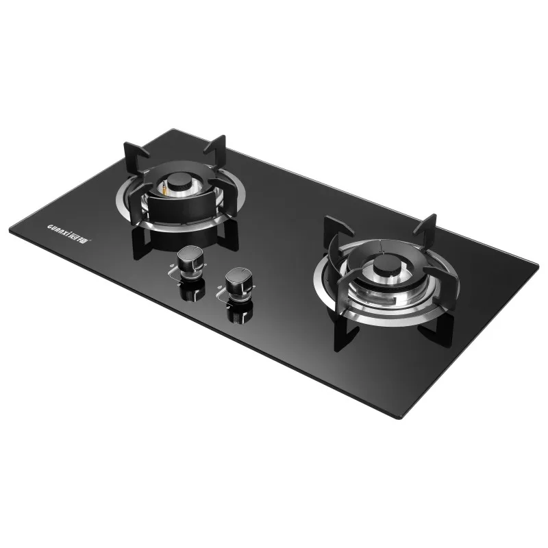 Built in hob 2 Burner Gas Stove Tempered Glass Cheap Price