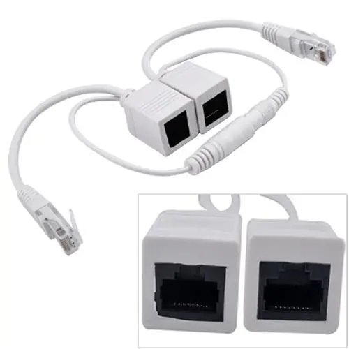 white ethernet cable poe splitter 5v micro usb for POE switch