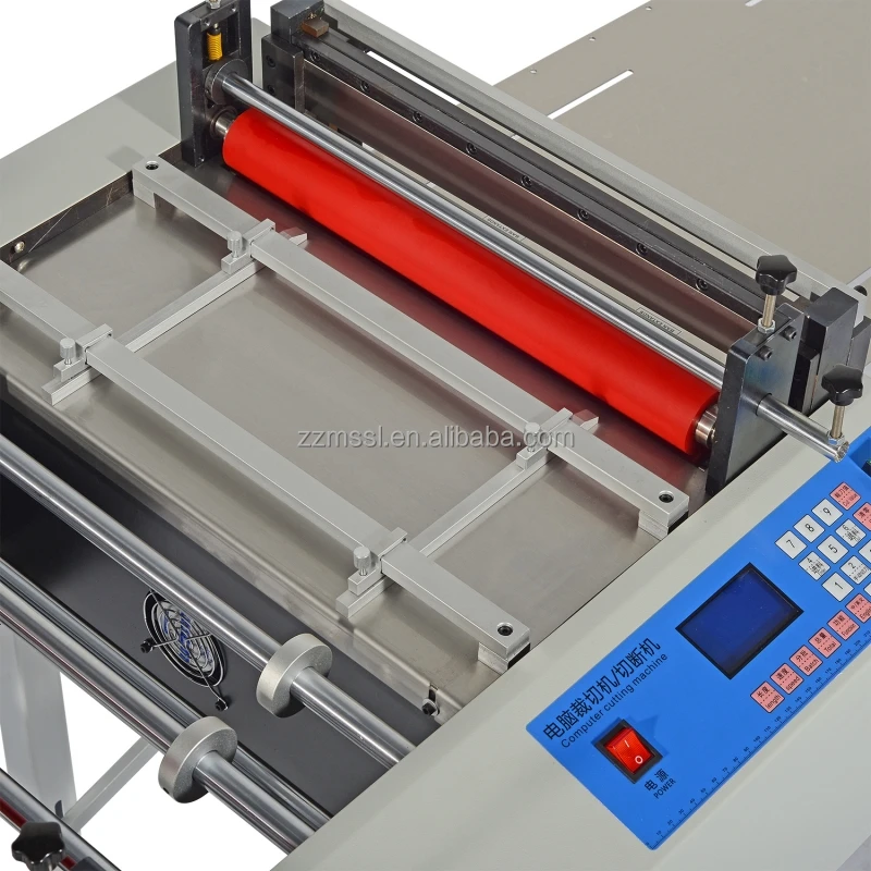 Automatic canvas eva pvc pe non woven cutter film fabric cross aluminum foil paper pvc roll to sheet cutting machine