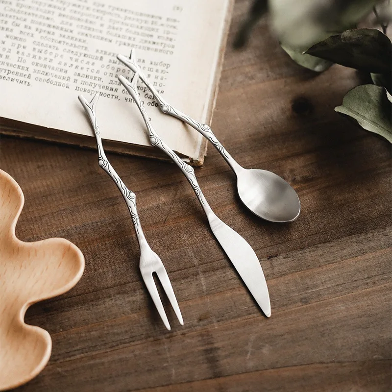 Hot Sale Stainless Steel Coffee Spoon Forks And Knives Set Mini Spoon Butter Knife