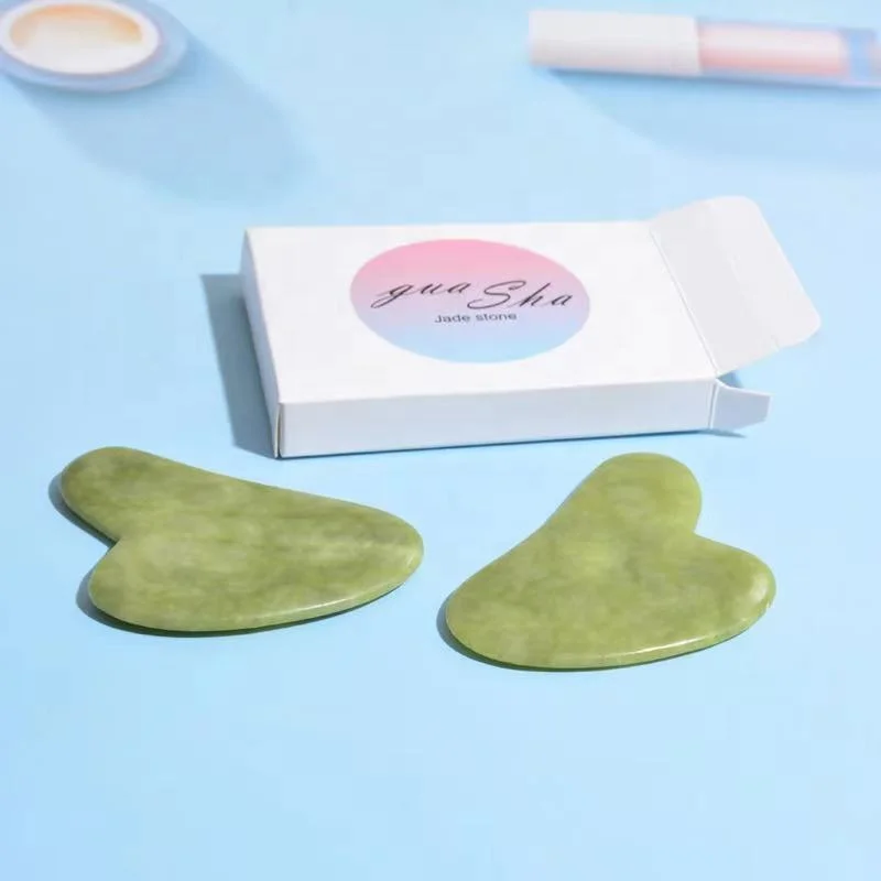 100% Natural Popular Stone Gua Sha Tool Facial Massage jade roller Scrapping Guasha Plate For Face