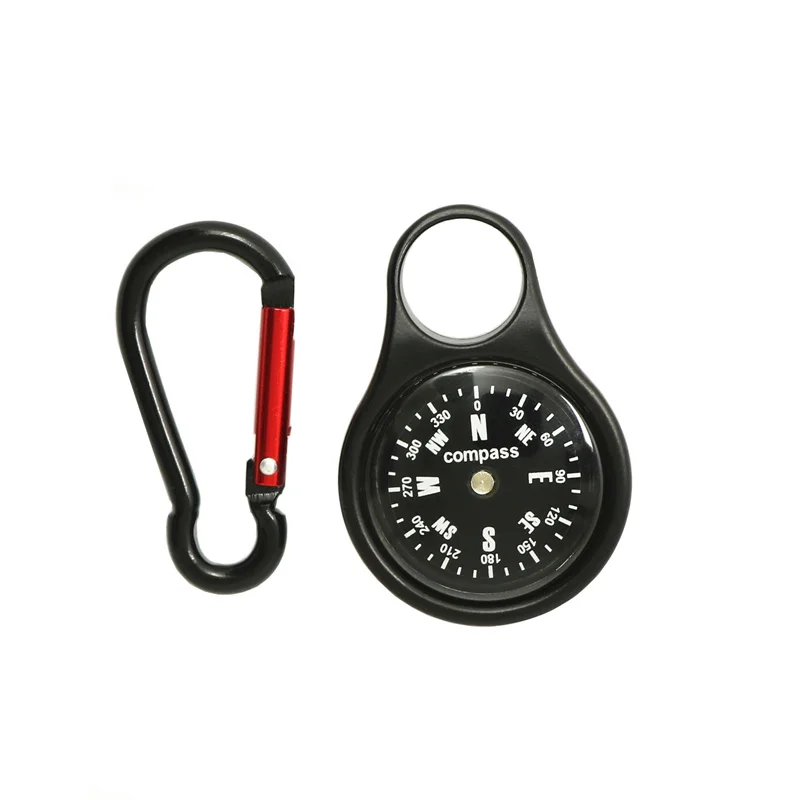 Outdoor Small Compass Zinc Alloy Buckle Compass Climbing Buckle Hook Quick Hanging Compass