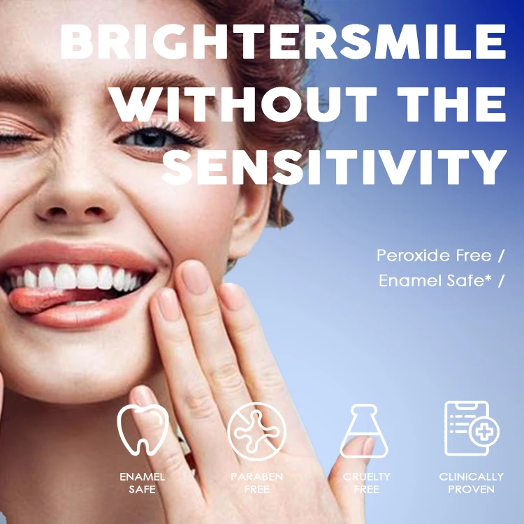 OEM ODM Bright Smile 14 Pouches Hp Good Whitening Alcohol Free Dry Teeth Whitening Strips