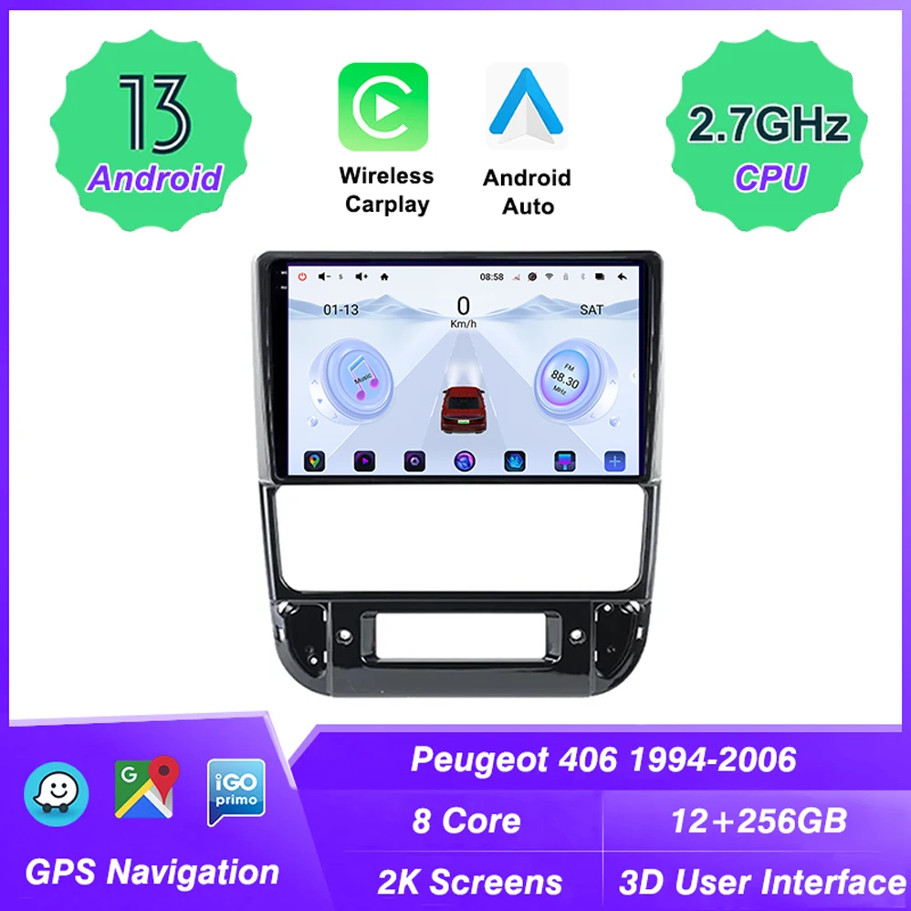 UIS 7870 3D динамическое вождение в режиме реального времени Android 2K экран для Peugeot 406 1994-2006 автомобильное радио GPS навигация Carplay