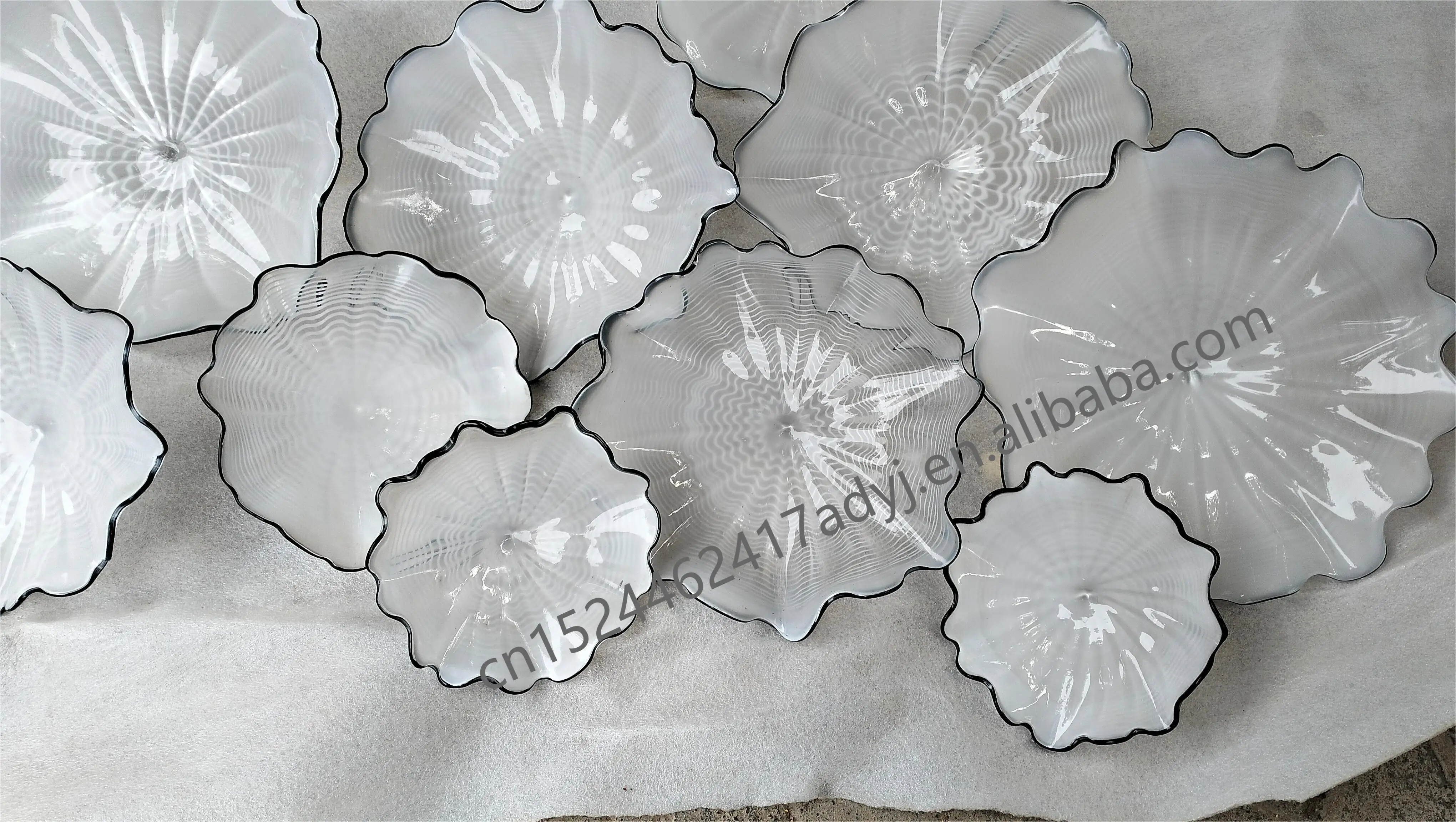 100% Handmade Luxury Wall Art Bedroom Office Home Living Room Design Deco Murano Glass Wall Plates