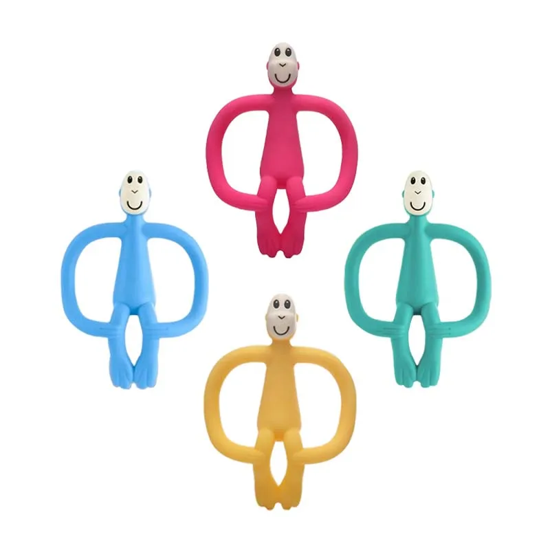 Cartoon Cute baby hand teether silicone hot sales bpa free silicone baby teether toys