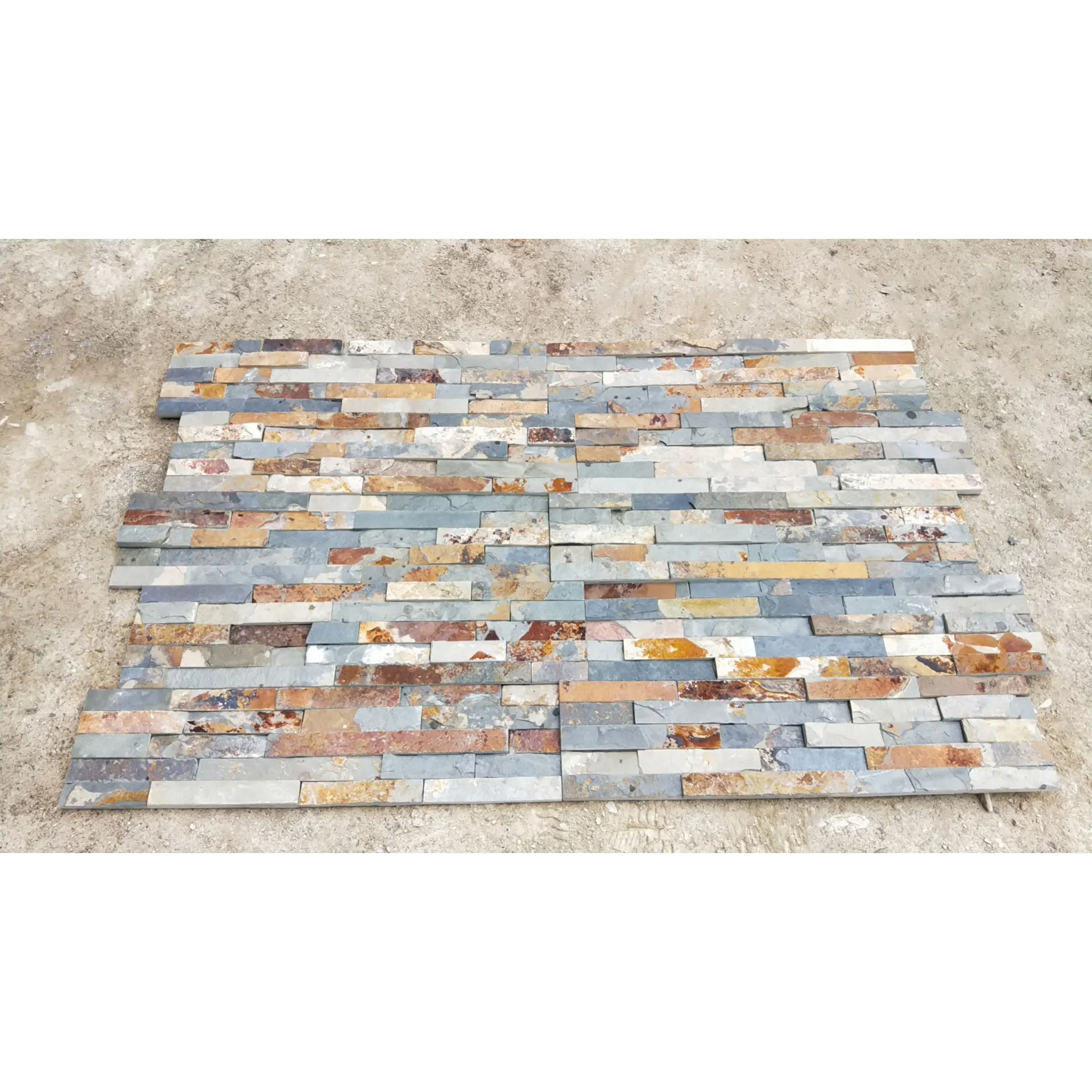 Natual rustic quartzite ledger stone exterior wall cladding panel