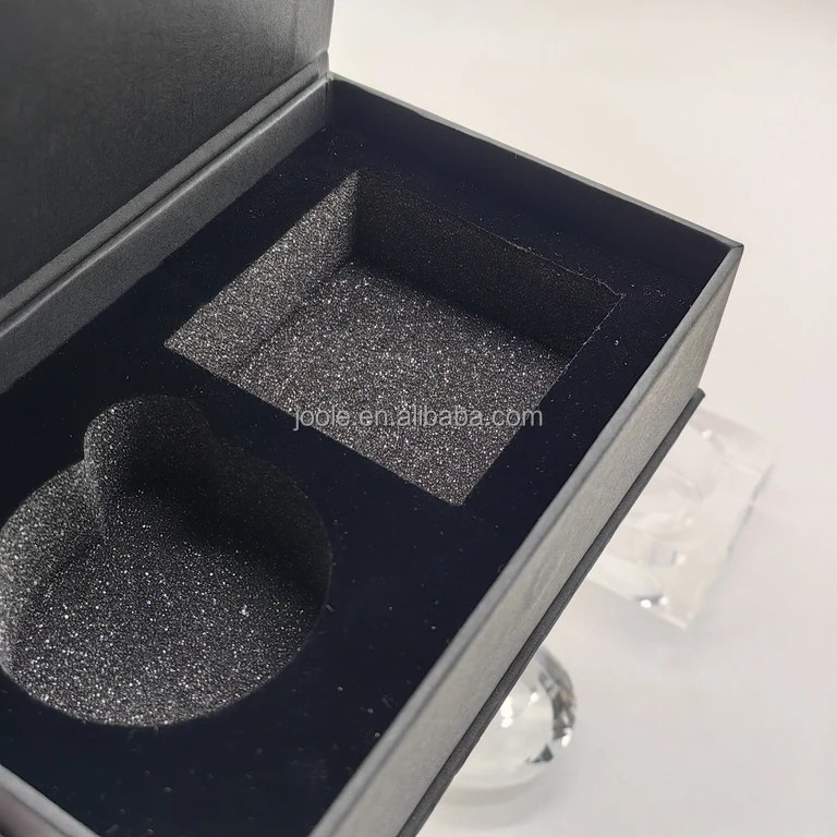 Custom Two-Slot EVA Insert Box for Jewelry Nail Art Tools with Gold Foil & Embossing for Cosmetic Packaging