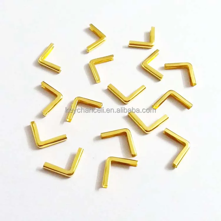 13.8mm gold metal notebook protector folder corner metal corners