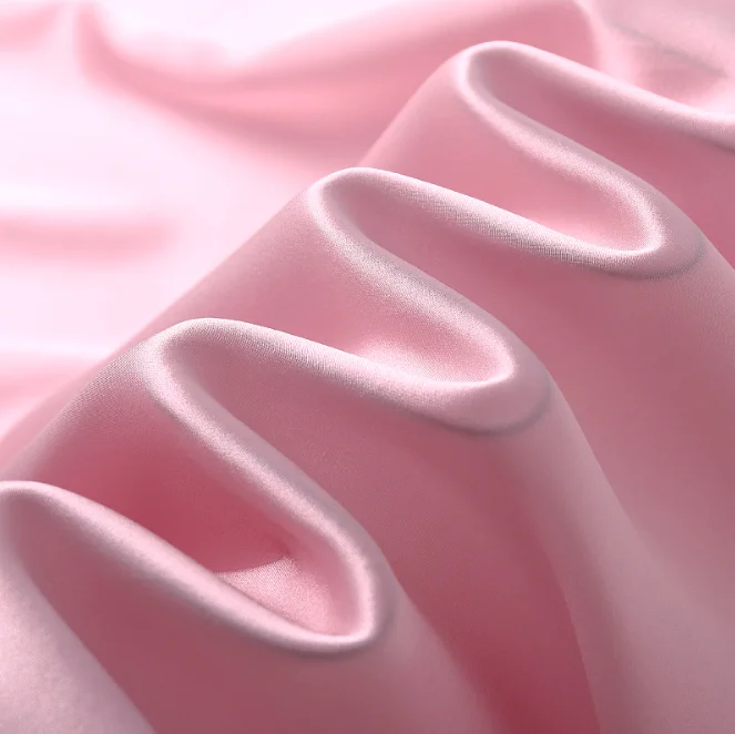 Custom high glossy 16/19/22/25mm luxury plain satin 100% natural silk crepe charmeuse mulberrry silk fabric