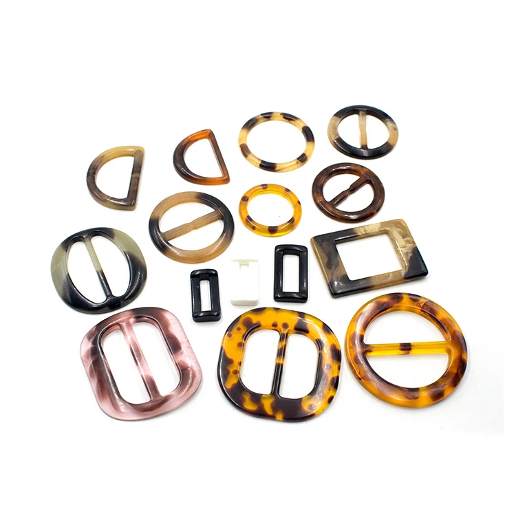 High-end factory hot sale high quality custom clothing decorative ring resin buckle