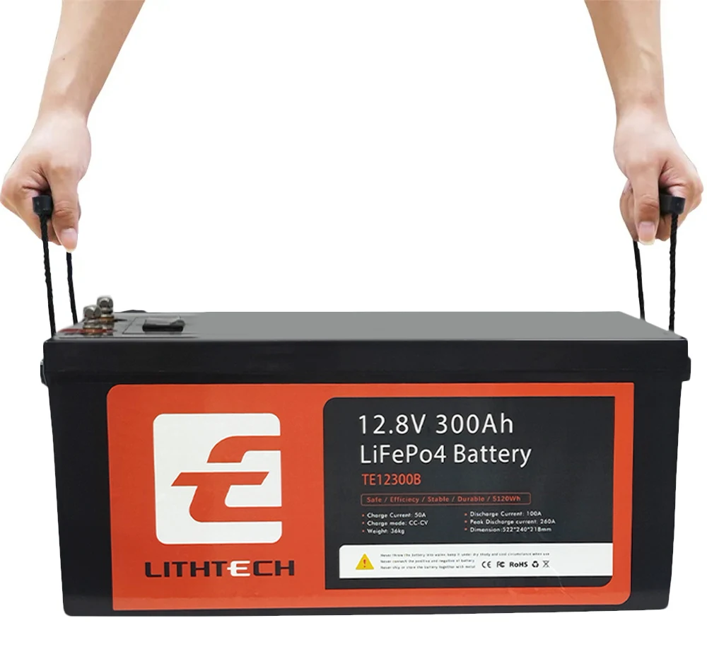 Deep Cycle Lifepo4 Lithium Ion Batteries Pack Battery 12v 24v 100Ah 200Ah 300Ah Phosphate Battery For RV Boat Electric Forklifts