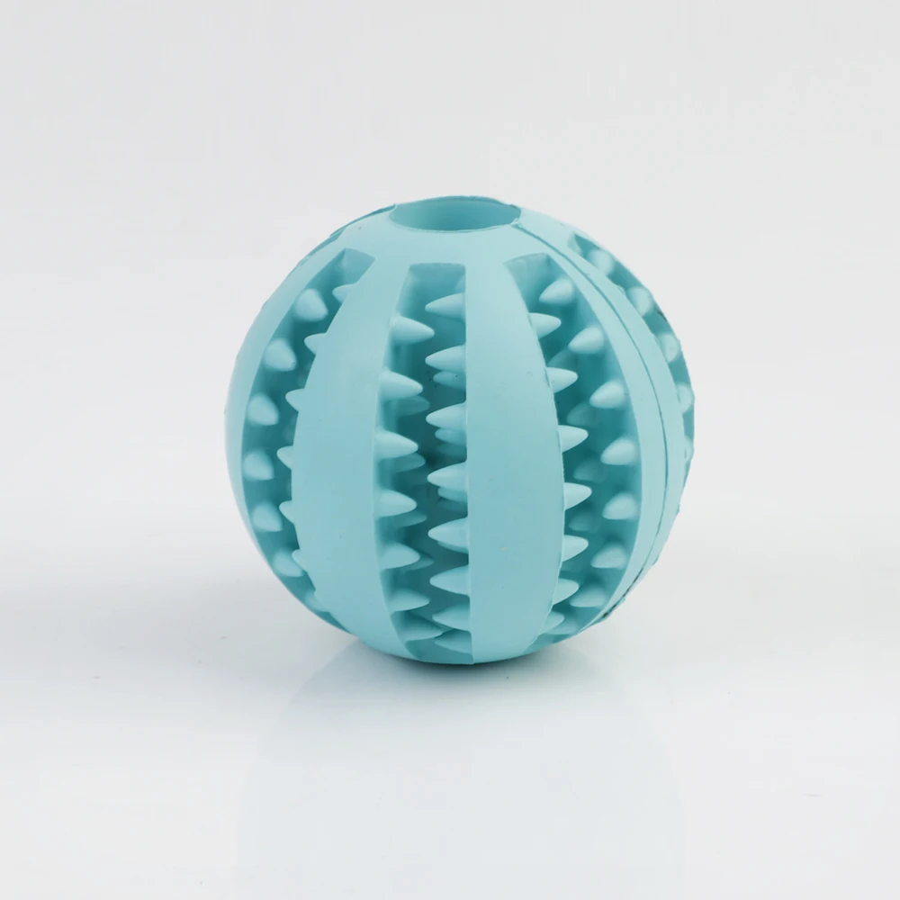 Manufactory Directly Selling Ellipse Dog Toys Bouncing Ball Rubber Dog Chewing Ball For IQ Training