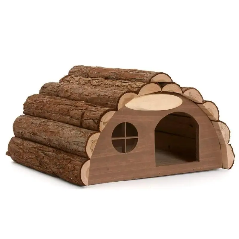 Outdoor Garden Hedgehog Shelter Home Wooden Hedgehog Hibernation House Pet Cage Manufacturer