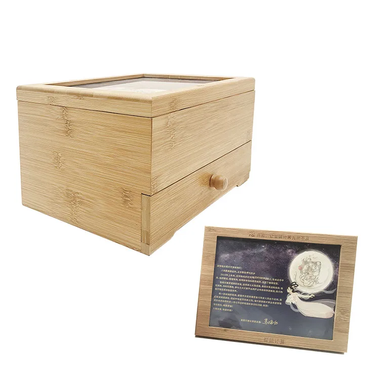 Customized Multifunctional Bamboo Box with Removable Dividers Wood& Bamboo Box with Drawers
