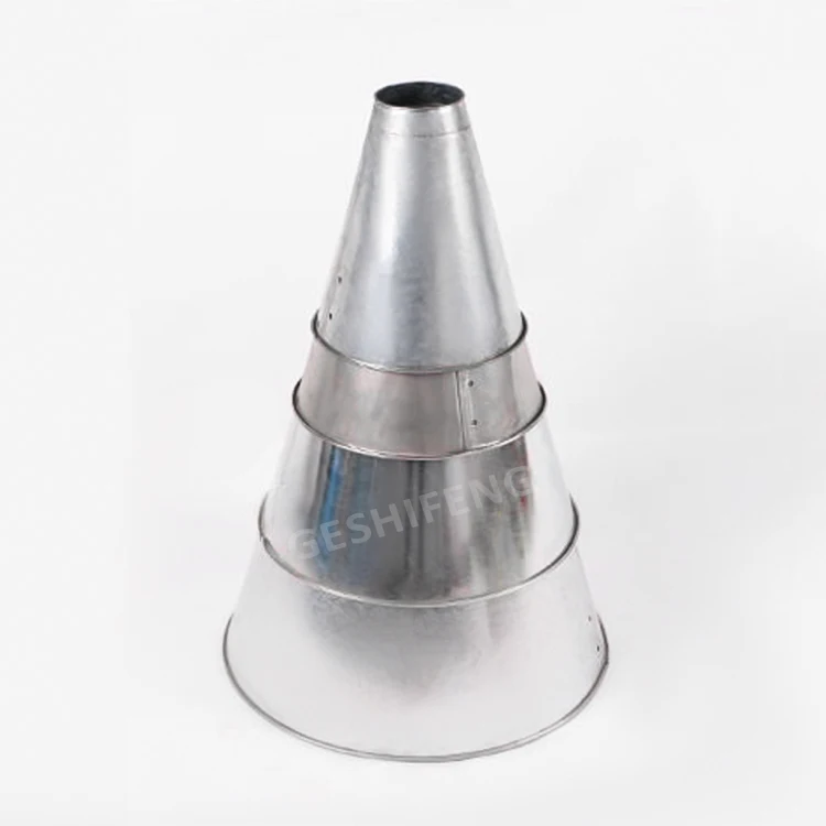 Stainless Steel Duck Goose Chicken Slaughter House Equipments Fixed Wing Revealing Head Killing Cone Poultry Restraining Cone