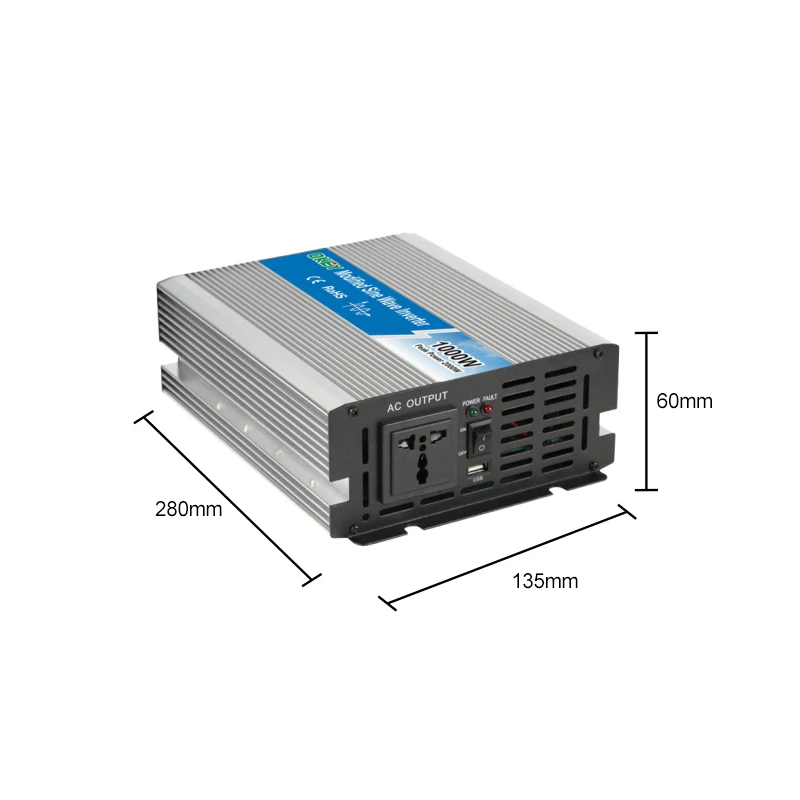 high quality off grid solar inverter 12V 24V 48V dc to ac 110V 220V solar inverter 1000W modified sine wave inverter