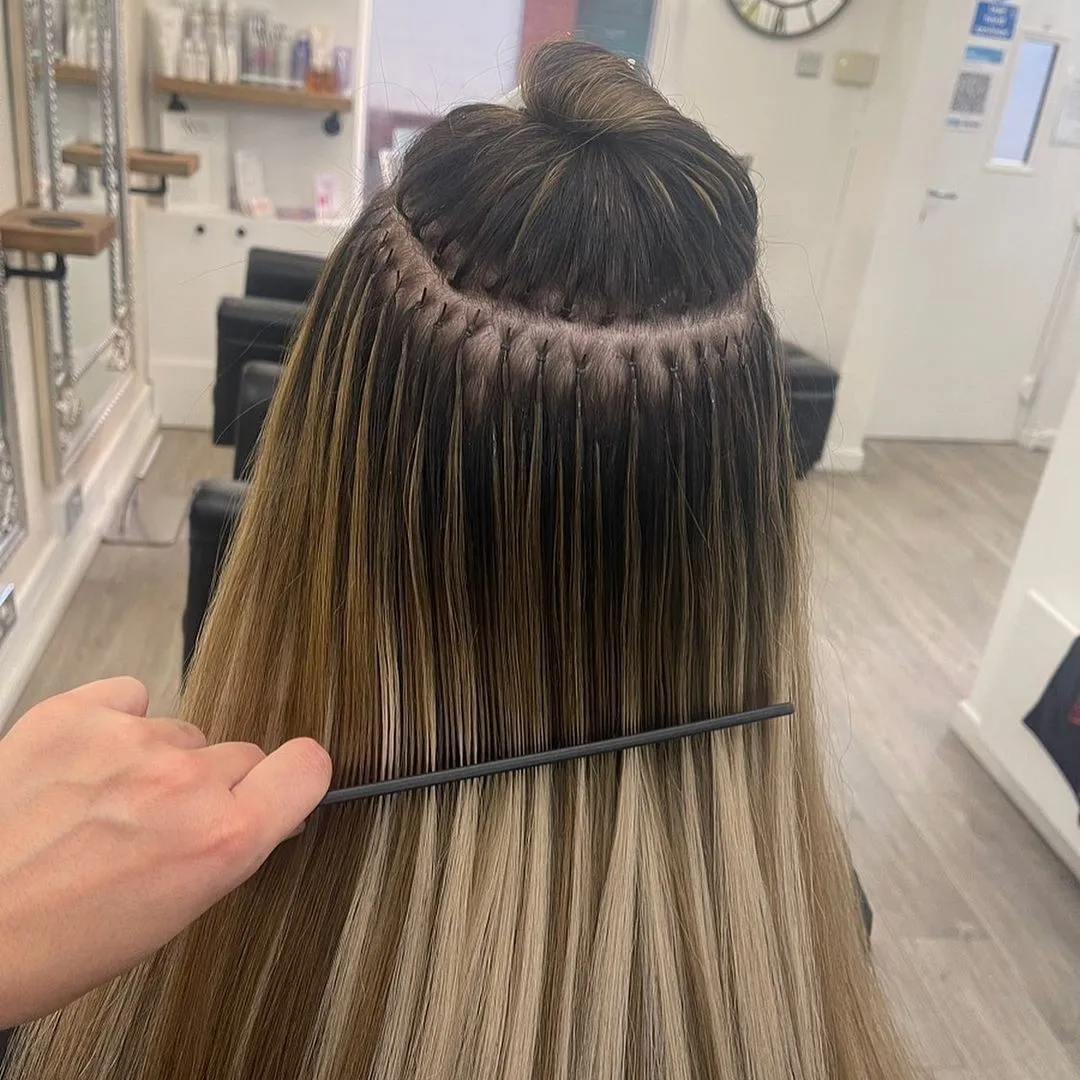 Fangcun 100% Virgin I Tip Human Hair Extensions Keratin Stick I Tip Cuticle Aligned I Tip Hair Extension