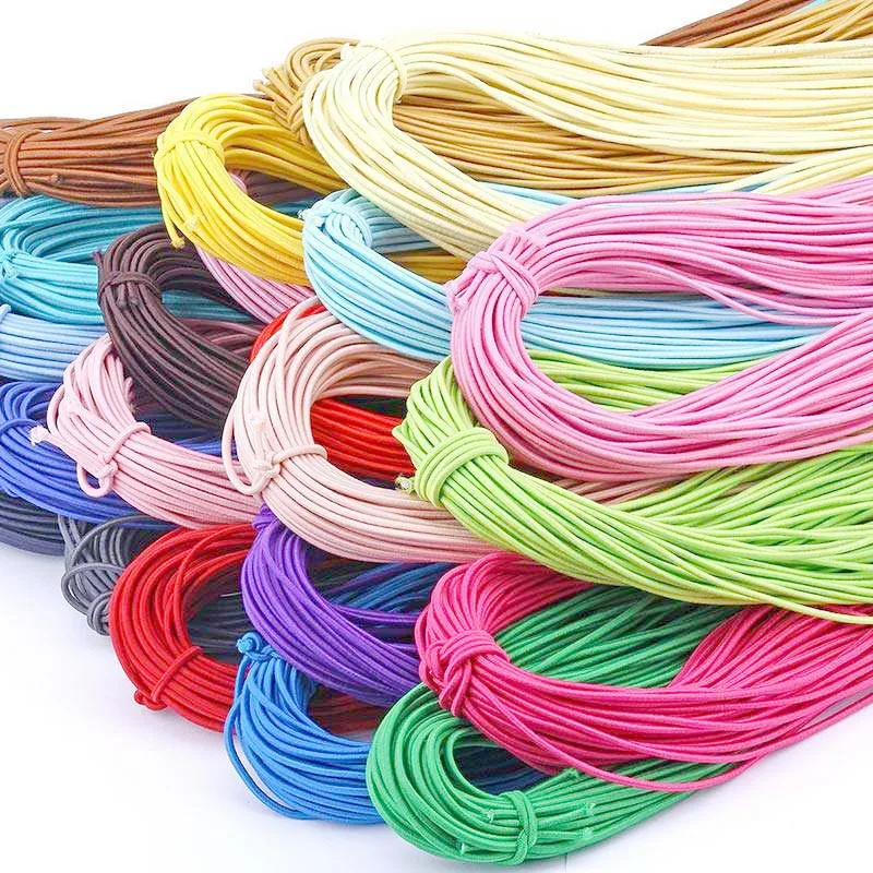 Factory Wholesale Custom Elastic Cord Rope Round Rubber Latex Bungee Cord String for Garment Outdoor Sports