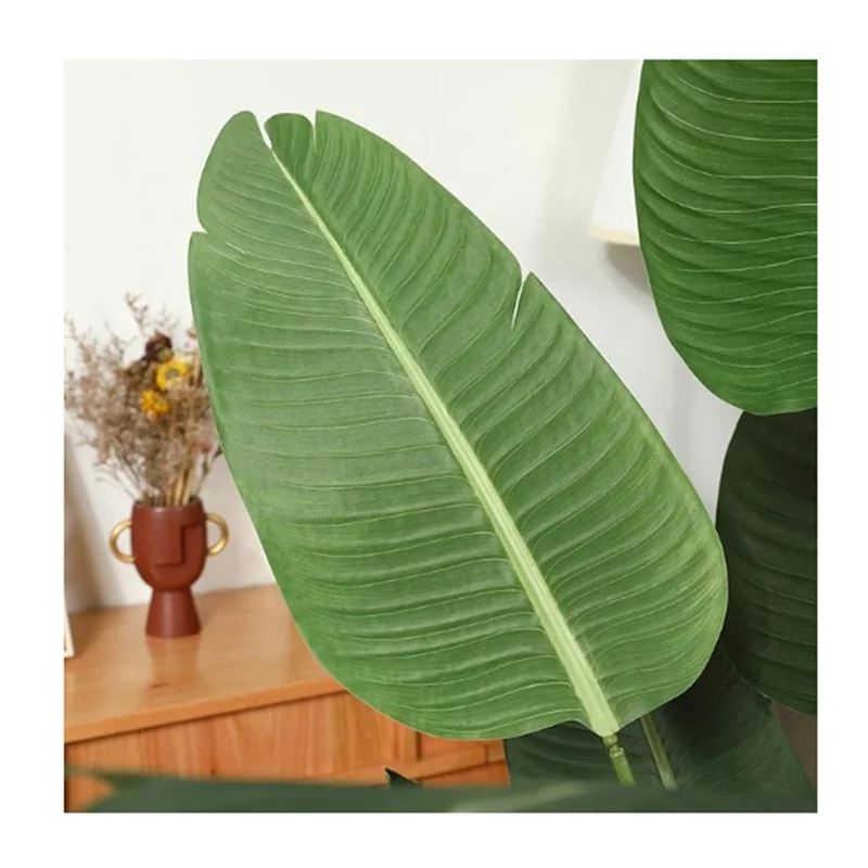 Haihong artificial plant decoration artificial strelitzia banana palm travelers bird of paradise palm for coffee shop home deco