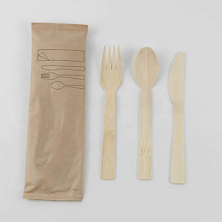 Eco Friendly Smooth Dispos Set Of Bamboo Spoon And Fork reusable cutlery  bamboo fruit fork