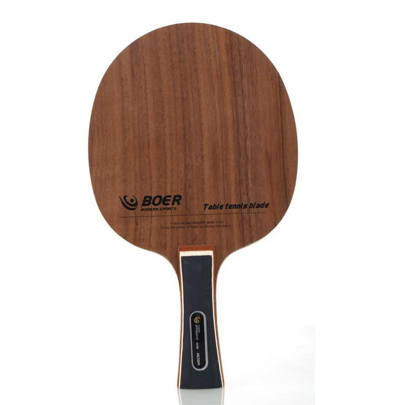 Custom Classic Pine Wood Pingpong Bat Yellow Rose Table Tennis Blade