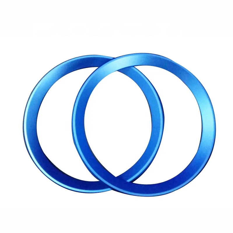 JDMotorsport88 2pc Blue Chrome Aluminum Car Exterior Front Hood Rear Logo Badge Ring Decoration Emblem For BMW 3 Series M3 E36