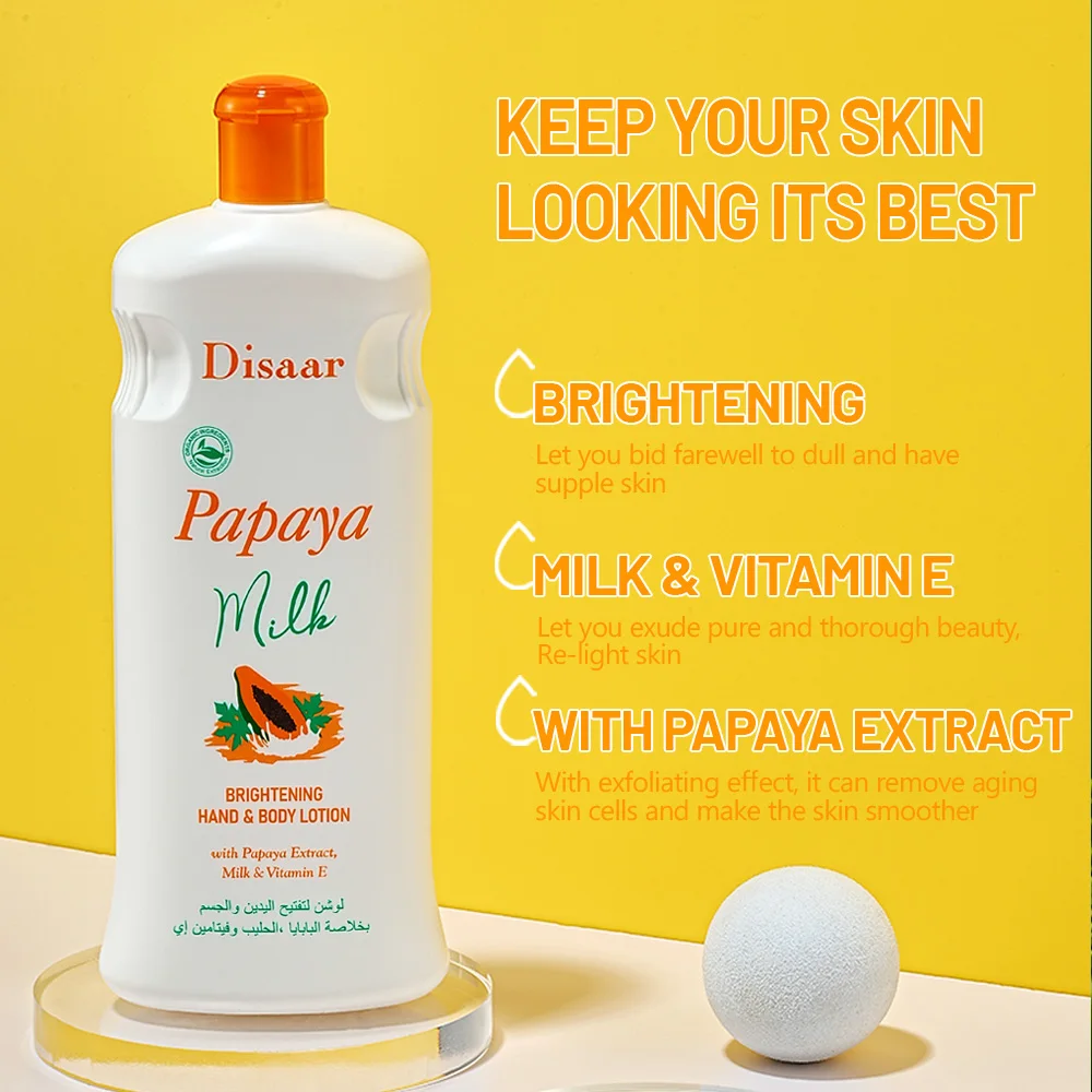 Disaar Best Papaya Milk Brightening Hand & Body Skin Whitening Lotion Skin Care Product Cest Skin Whitening Lotion