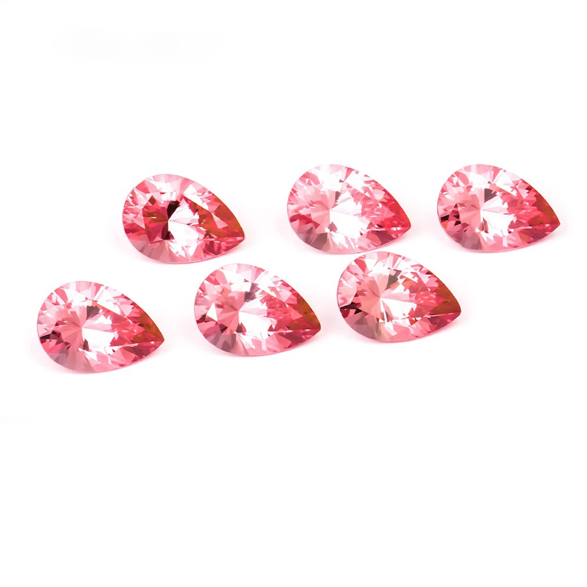 High Quality Pear Cut Papalacha Lab Grown Sapphire Red Papalacha For Making Jewelry Loose Papalacha Gemstones