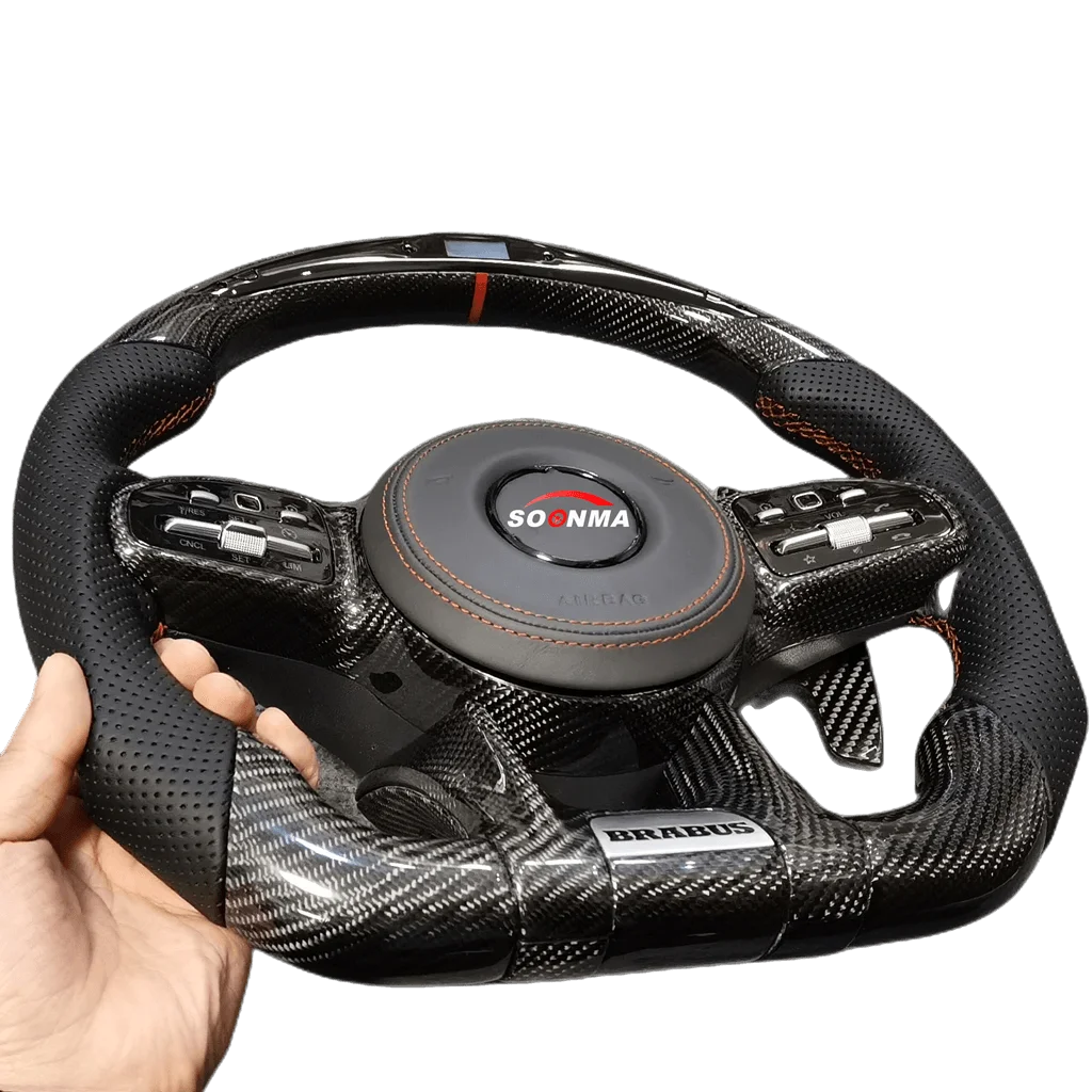 809amg Carbon Fiber Steering Wheel Led Steering Wheel For Mercedes Benz W205 C63amg W213 E63 G63amg Gls63s Amg Gla45 A45