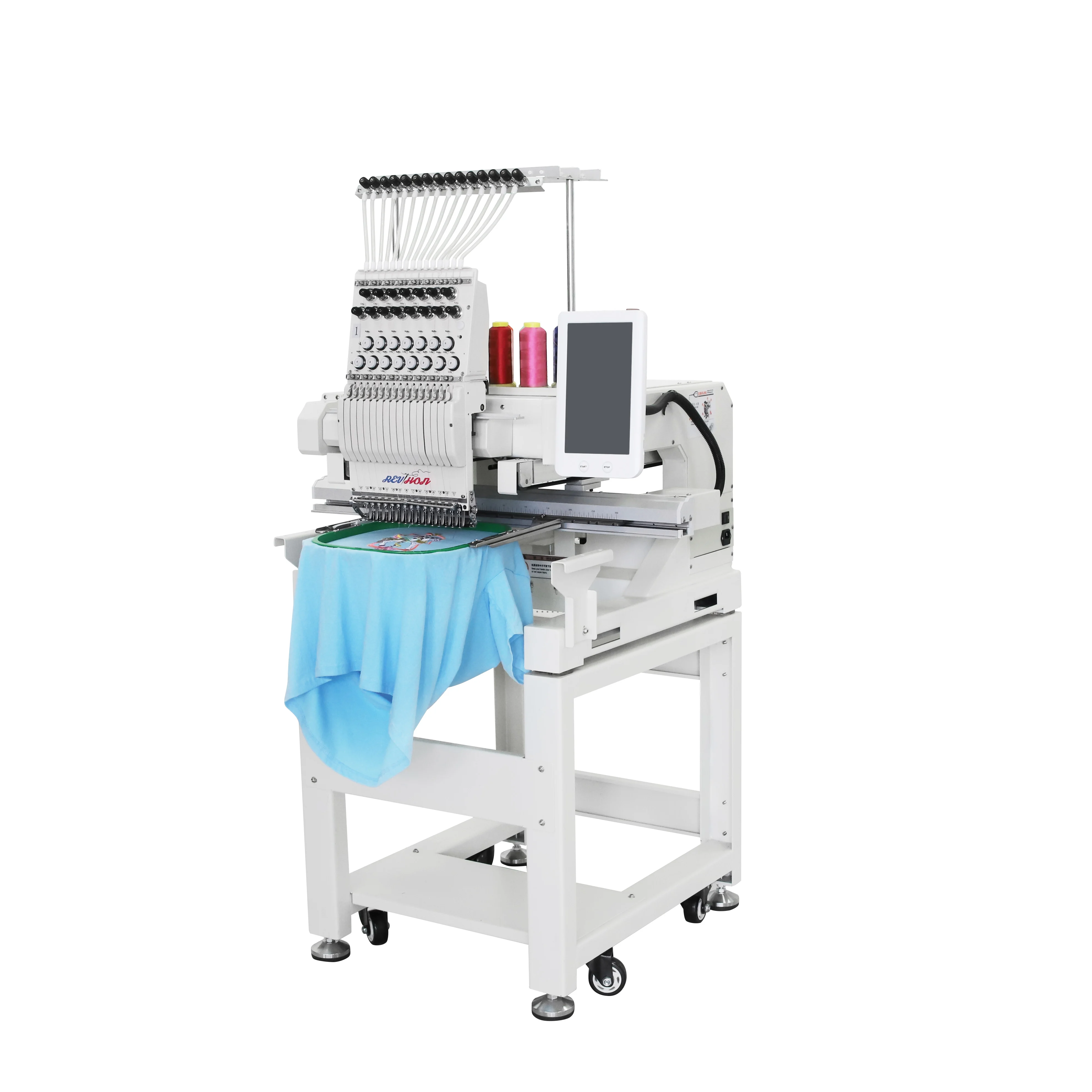 QHM new products embroidery computer machine single head flat hat computerized embroidery sewing machine
