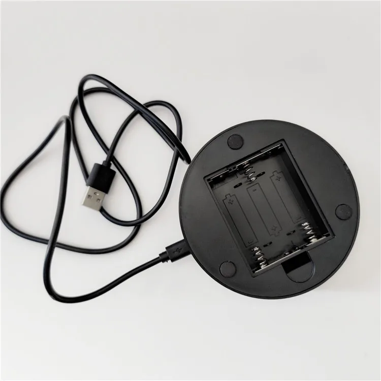 Modern Black USB Cable Remote Switch 3D Acrylic Night Light LED Lamp Base for Home Bedroom Decoration
