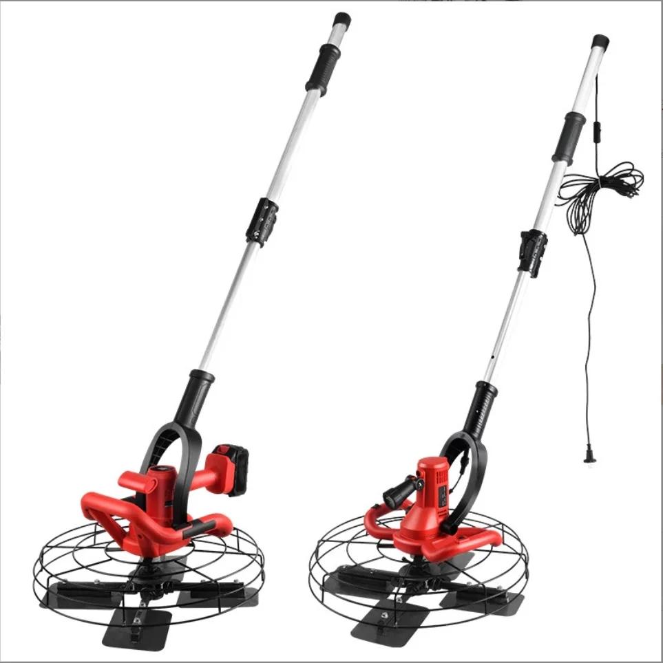 110V/220V Plug-In Electric Powered Concrete Finishing Handheld Wall Plastering Machine Small Power Trowel Machine For Sale