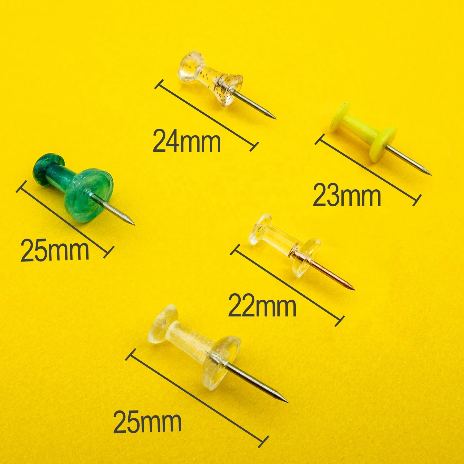 Various shapes and colors office plastic novelty golden rose colorful push pins and thumb tacks box packing for home daily used