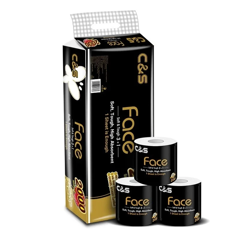 Factory Direct Roll Paper 200G 10 Rolls Household Virgin Wood Pulp Roll Tissue