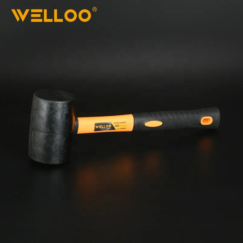 
WELLOO 8oz/12oz/16oz/24oz Rubber Hammer RHM1008 