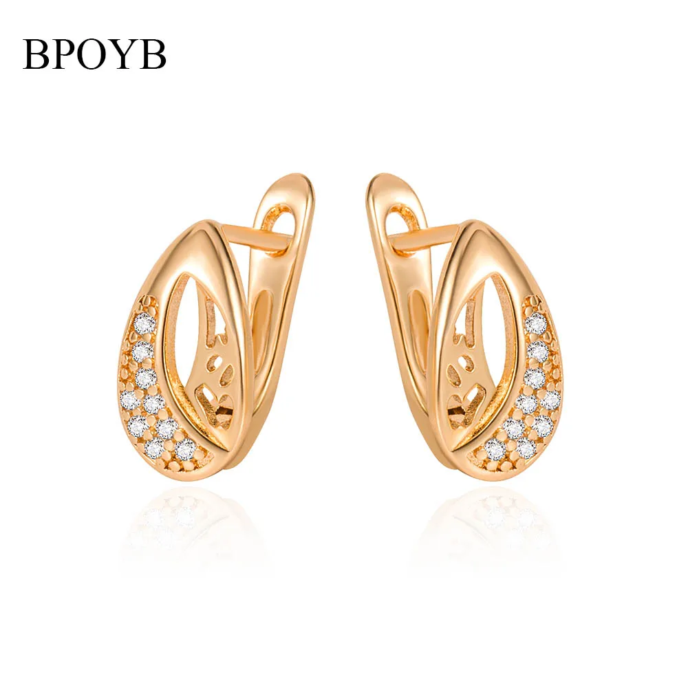 BPOYB Indian Ethnic Jhumka Oversized CZ Diamond Women Open Hoop Charm Earrings Artificial Gemstone For Women Fashion Earings
