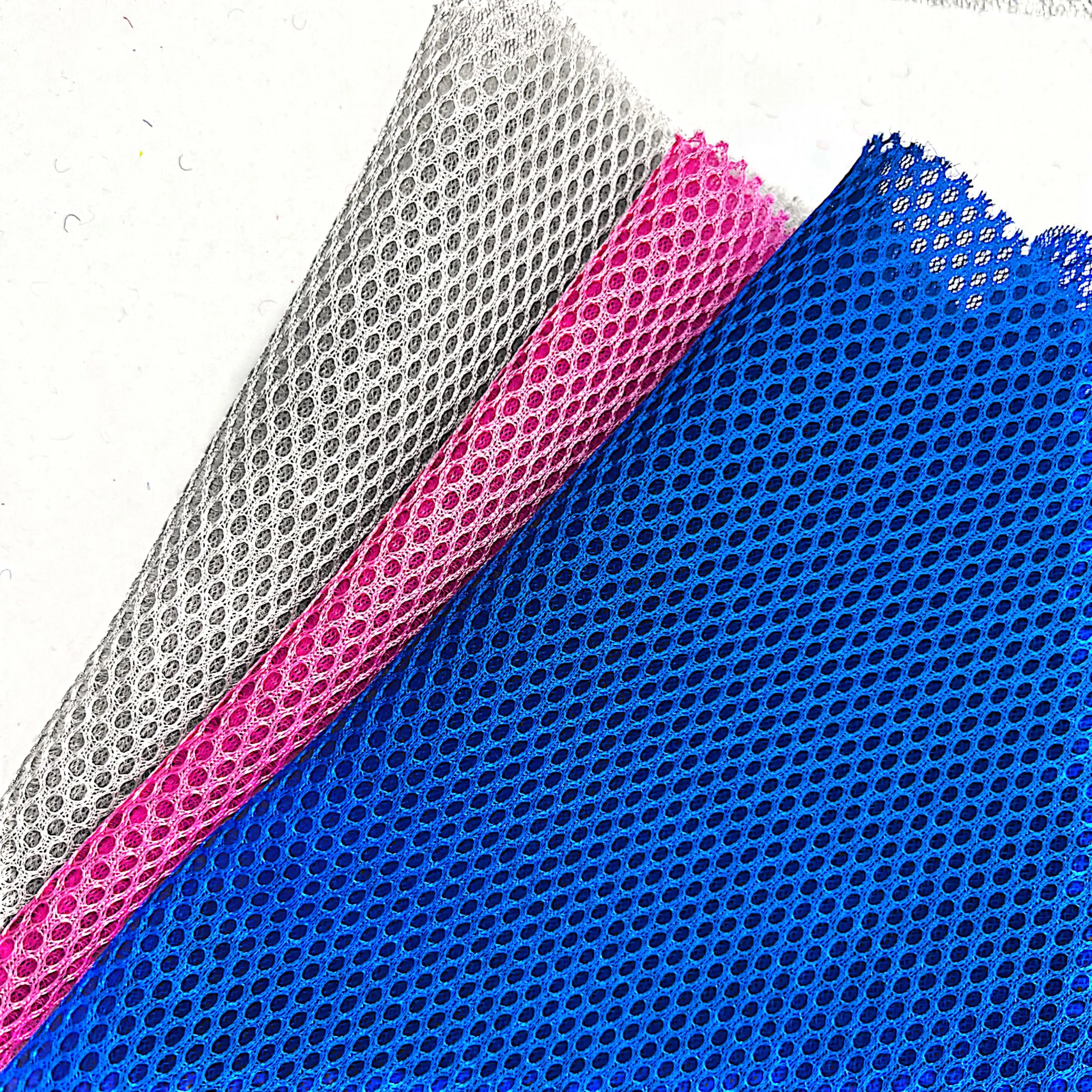 textile cloth breathable 100Poylester sandwich Fabric interlining 3d air mesh fabric blanket mattresses quilted fabric composite