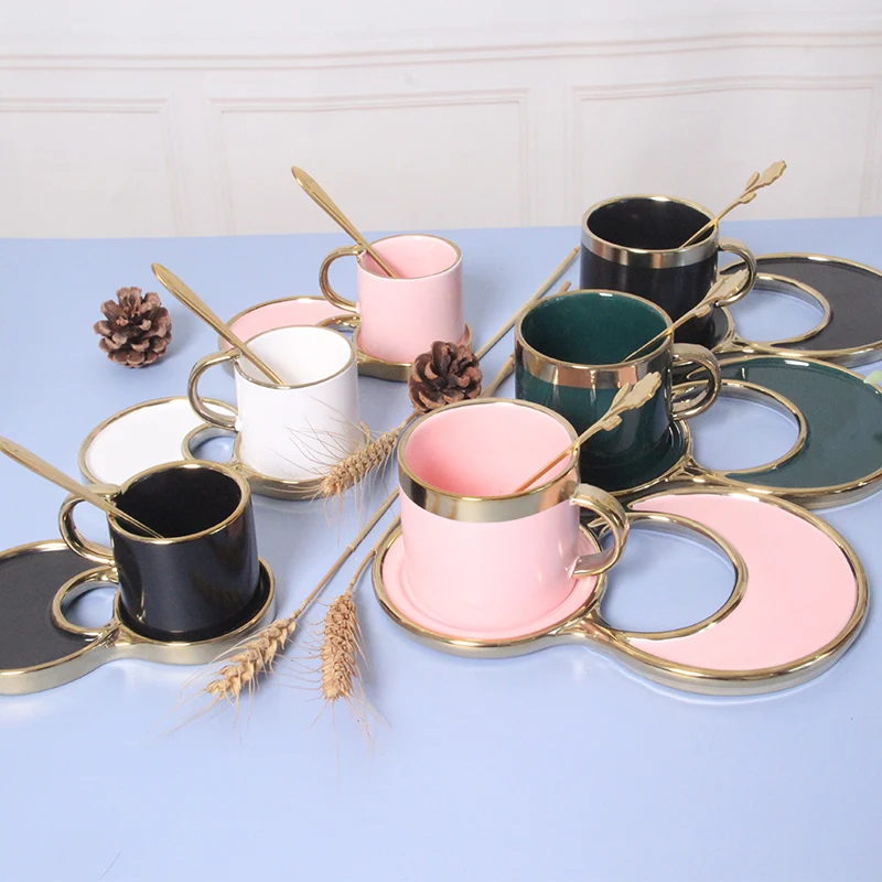 
Wholesale Latest Design Fashion Luxury Afternoon Modern Ceramic Tea Cup And Saucer Set 