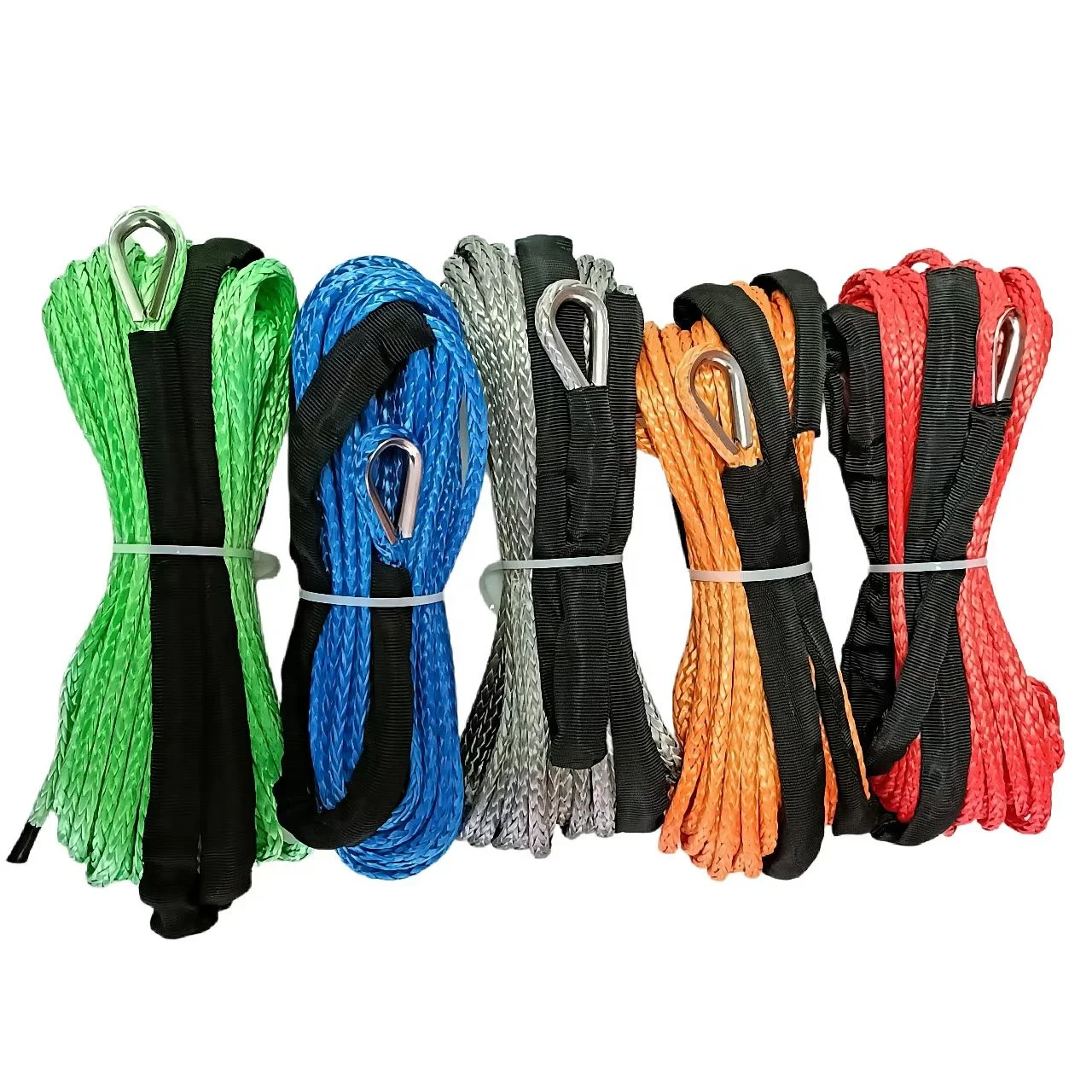Best selling 6mmx 15m 12000Lbs Synthetic Rope for Winch ATV UTV UHMWPE Synthetic Winch Rope