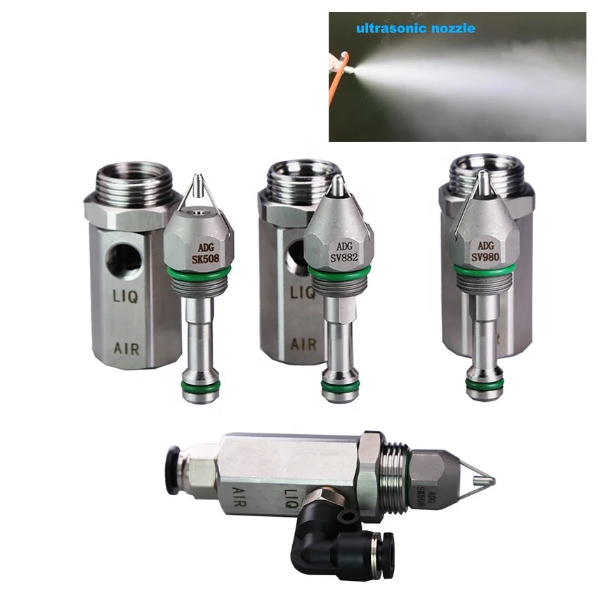 30 60 80 Degree Aeroponic Ultrasonic Dry Fog Air Atomizing Spray Nozzle