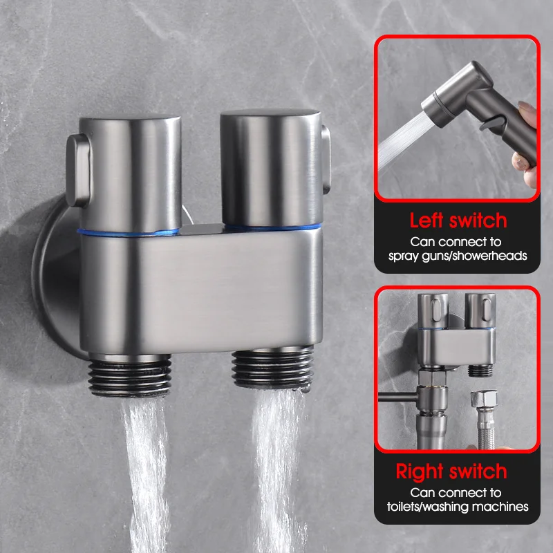 New Style Handheld Pressurized Spray Gun Non Electric Wall Mounted Shattaf Bidet Sprayer Set Attachment For Toilet Sprayer