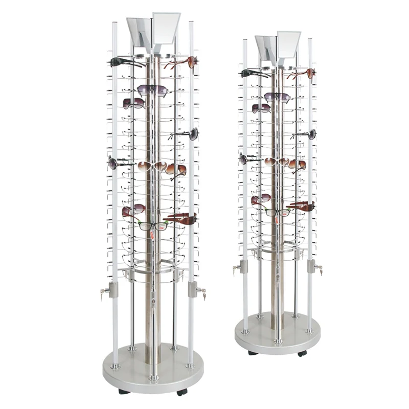 Factory Wholesale Customized Floor Glasses Display Tabletop Sunglasses Display Stand OEM ODM Sunglasses Display With Lock