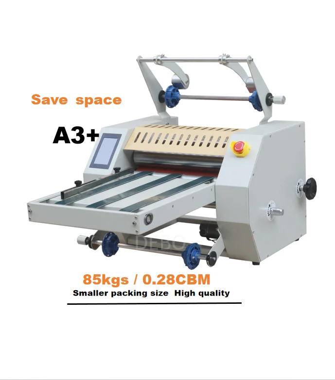 DB-390 0il heating laminating machine Automatic Pneumatic Aluminum Plate Paste Film Laminating Machine