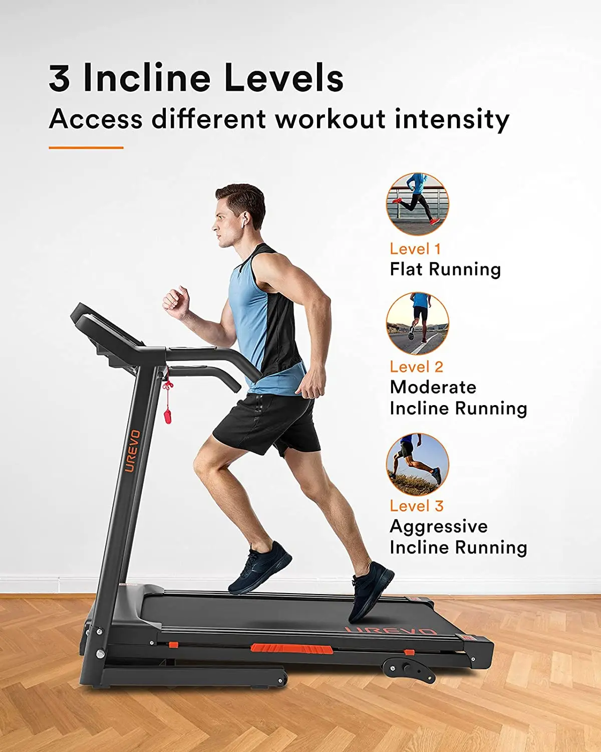 Incline Treadmill Home Fitness Ramp Music Treadmill